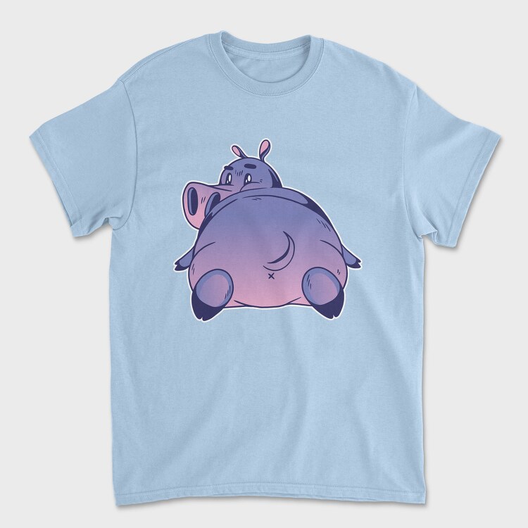 Hippo Cartoon, Tricou Barbati (Unisex)