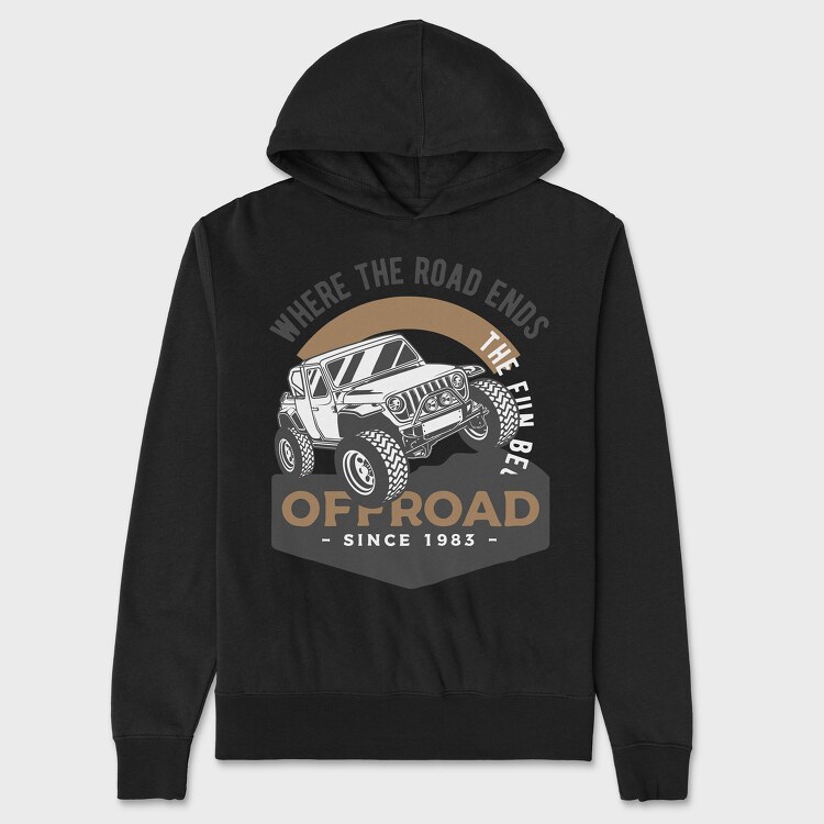 Off Road Jeep 2, Hanorac Oversize Barbati (Unisex)