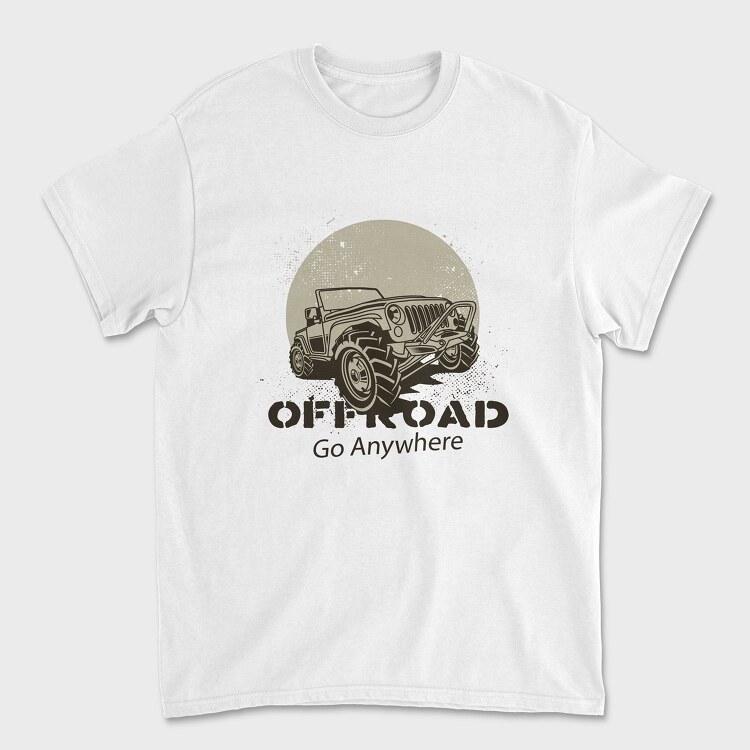 Offroad Go Anywhere Jeep, Tricou Barbati (Unisex)