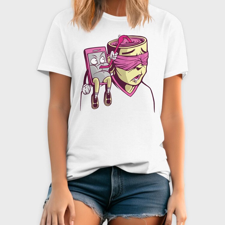 Brain Phone Illustration, Tricou Barbati (Unisex)