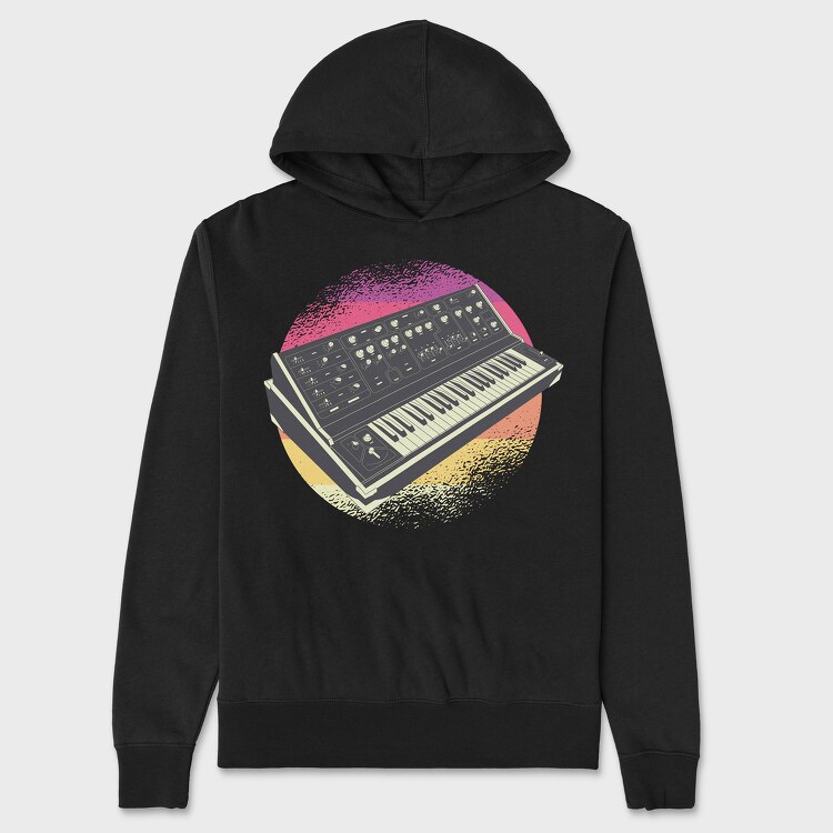 Synthesizer Retro, Hanorac Oversize Barbati (Unisex)