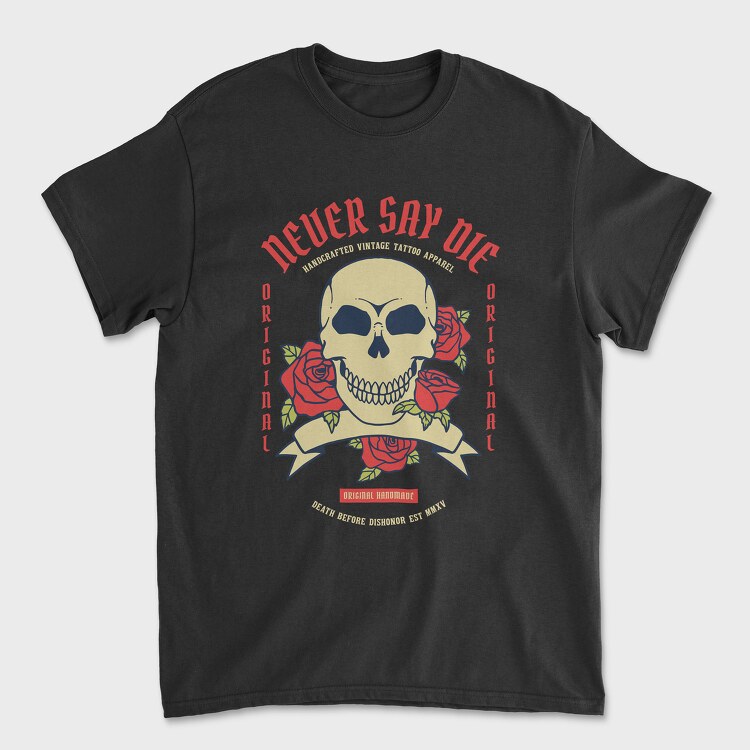 Skull Rose, Tricou Barbati (Unisex)