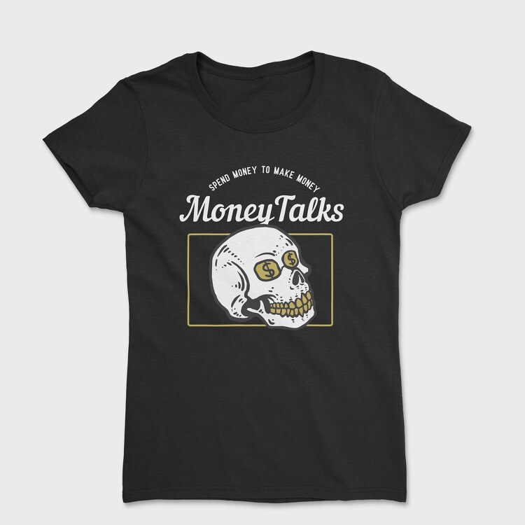 Tricou Femei, Dollar Skull