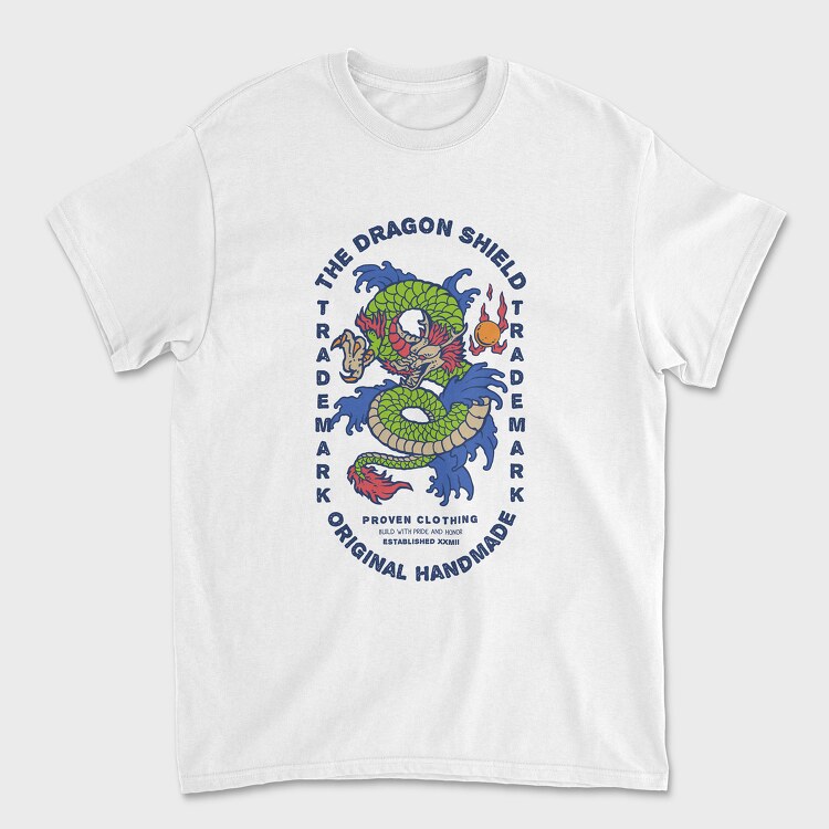 Retro Dragon, Tricou Barbati (Unisex)