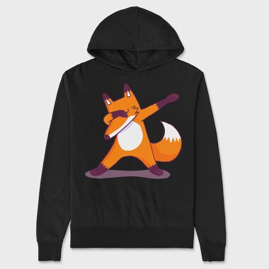 Dab Animal Comics Fox, Hanorac Oversize Barbati (Unisex)