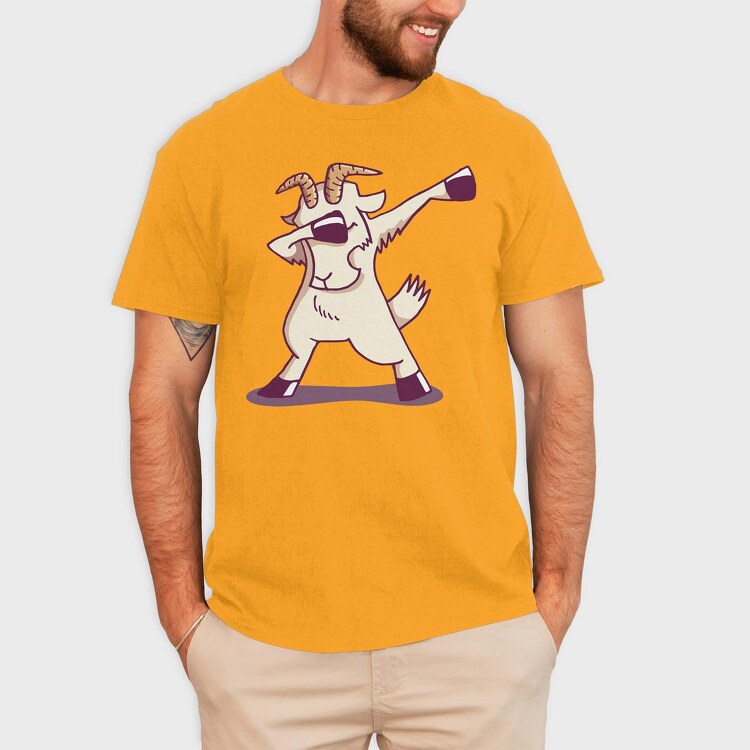 Dab Animal Comics Goat, Tricou Barbati (Unisex)