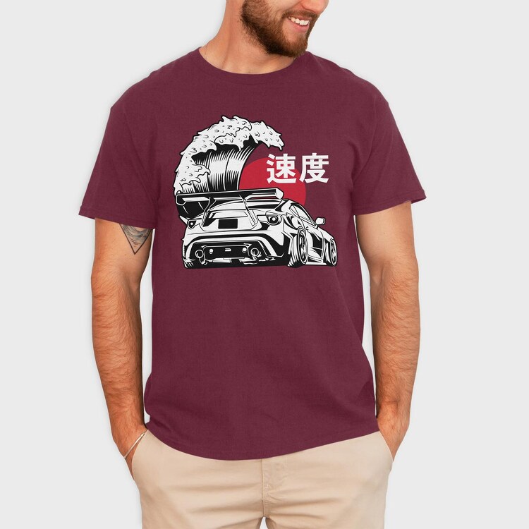 Wave Car, Tricou Barbati (Unisex)