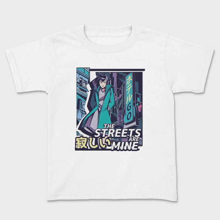 Anime Vaporwave Streets Are Mine, Tricou Copii