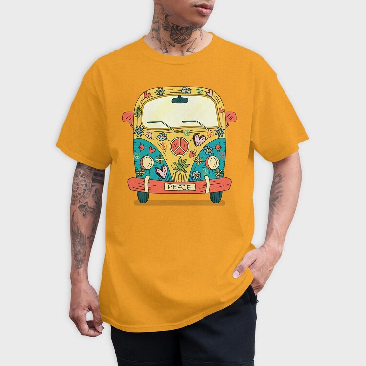 Hippie Van, Tricou Barbati (Unisex)