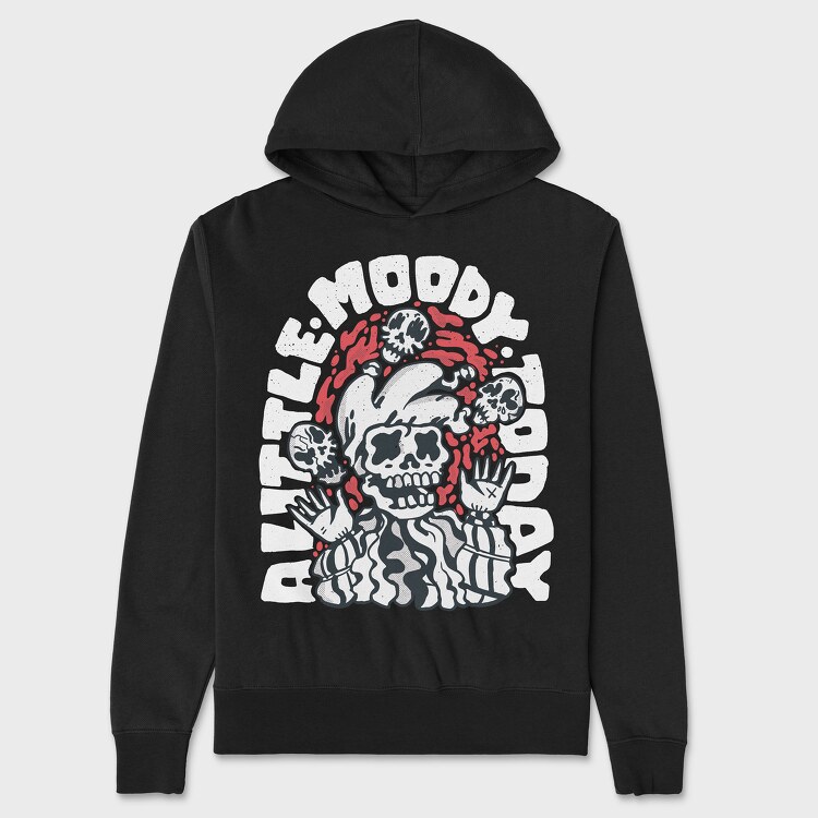 Moody Skeleton, Hanorac Oversize Barbati (Unisex)