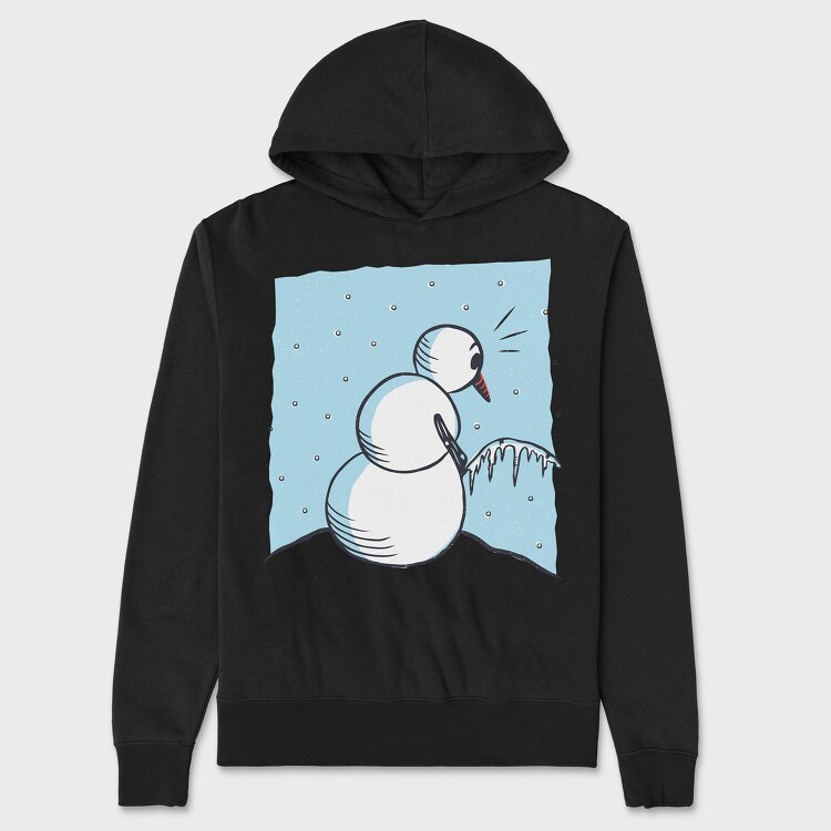 Snowman Peeing, Hanorac Oversize Barbati (Unisex)