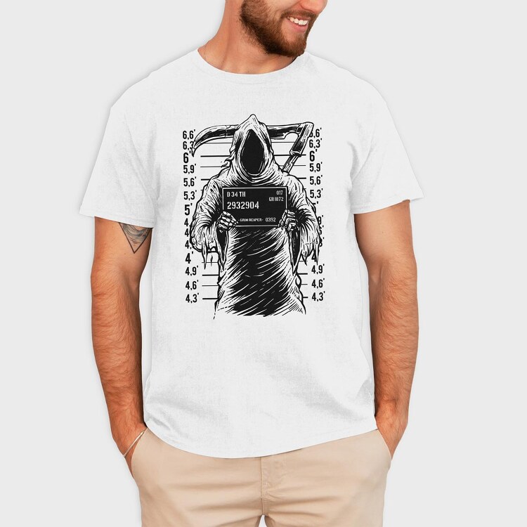 Reaper Mugshot, Tricou Barbati (Unisex)
