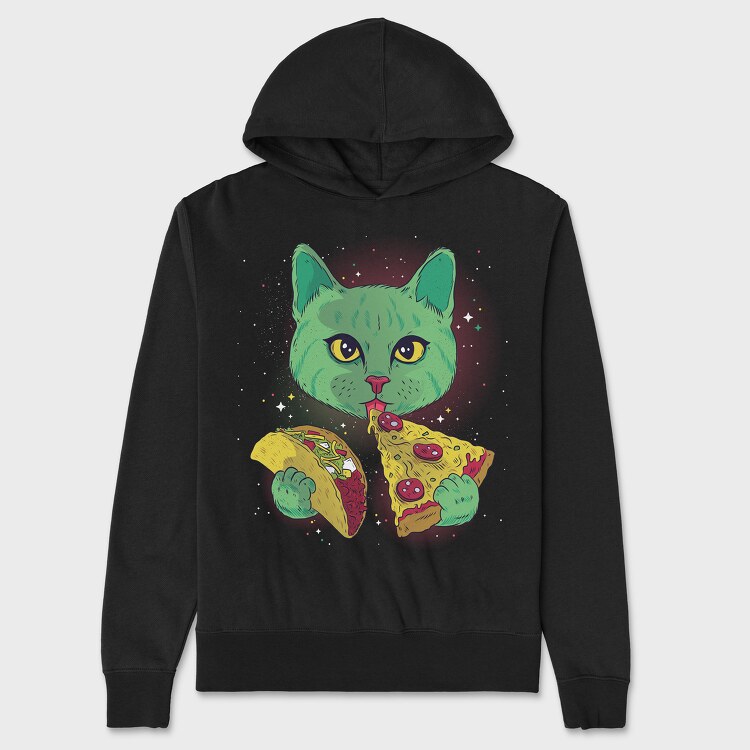 Cosmic Cat, Hanorac Oversize Barbati (Unisex)