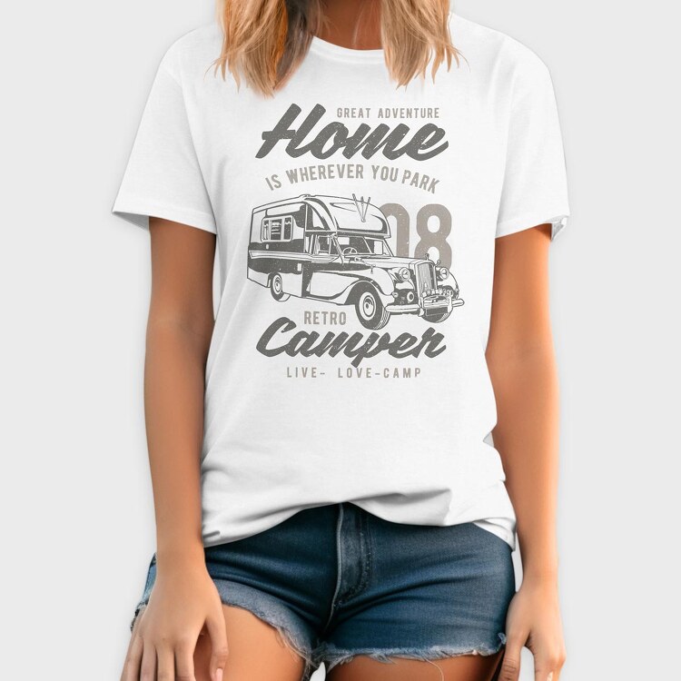Retro Campers, Tricou Barbati (Unisex)