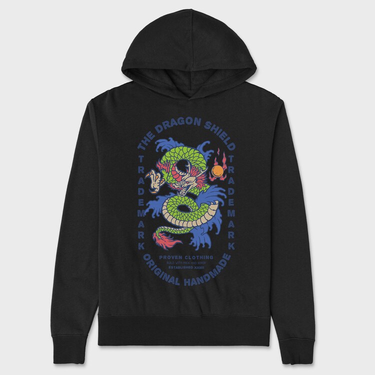 Retro Dragon, Hanorac Oversize Barbati (Unisex)