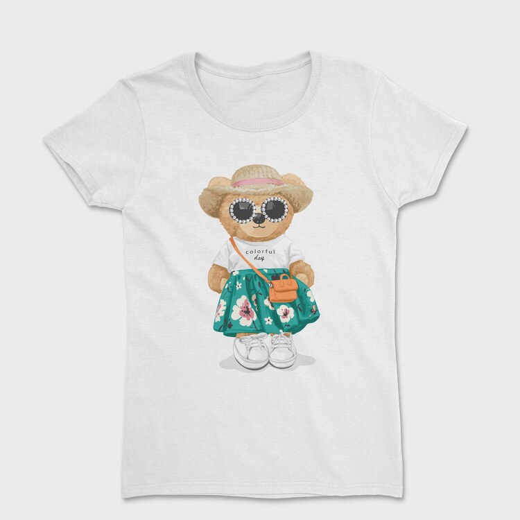 Colorful Day Bear, Tricou Femei