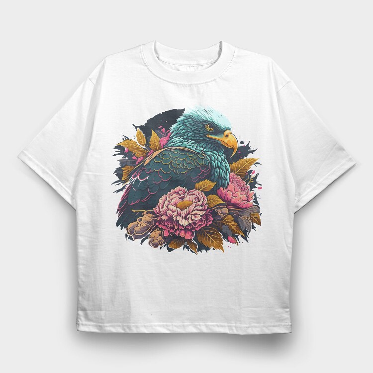 Eagle Bloom, Tricou Oversize Barbati (Unisex)