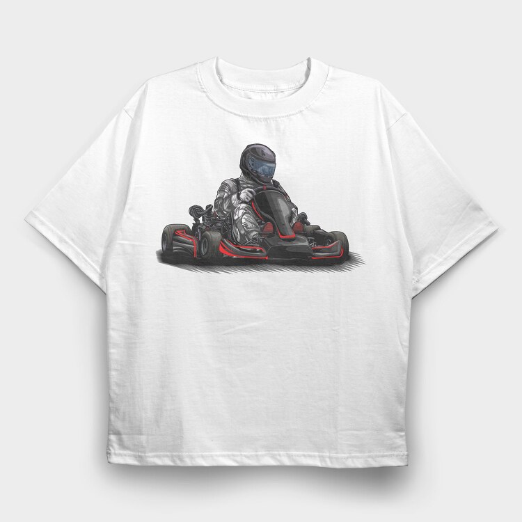 Go Kart Racer, Tricou Oversize Barbati (Unisex)