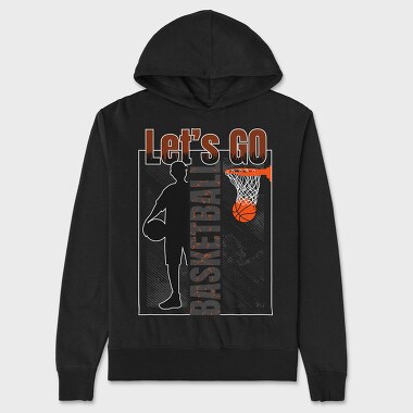 Lets Go Basketball, Hanorac Oversize Barbati (Unisex)