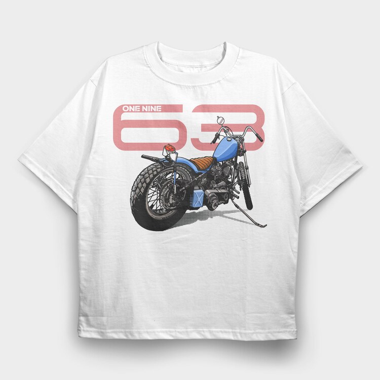Motorcycle 69, Tricou Oversize Barbati (Unisex)