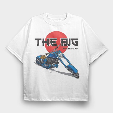The Big Blue Chopper, Tricou Oversize Barbati (Unisex)
