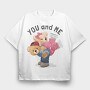 You And Me Bears, Tricou Oversize Barbati (Unisex)