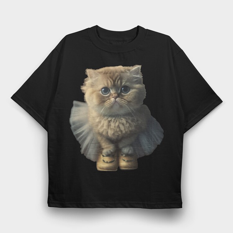 Purrfectlyclad, Tricou Oversize Barbati (Unisex)