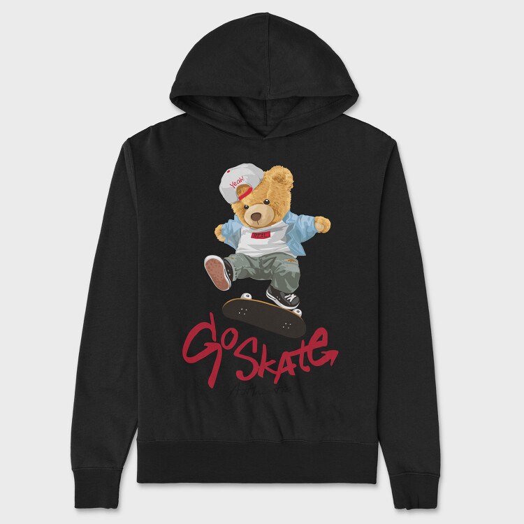 Skate Bear Yeah, Hanorac Oversize Barbati (Unisex)
