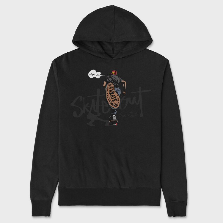 Skate Out No Rule, Hanorac Oversize Barbati (Unisex)