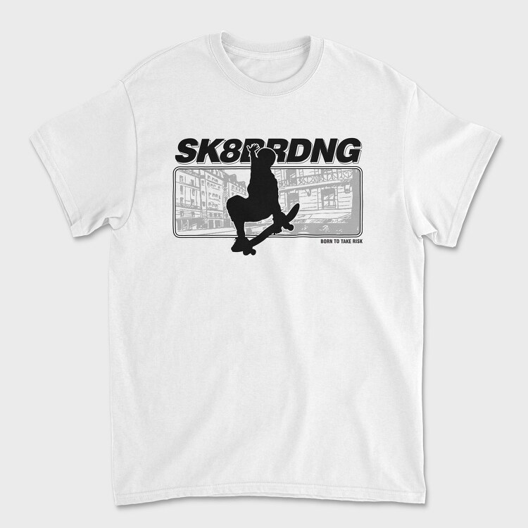 Skateboarding Risk, Tricou Barbati (Unisex)