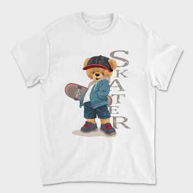 Skateboarding Teddy, Tricou Barbati (Unisex)