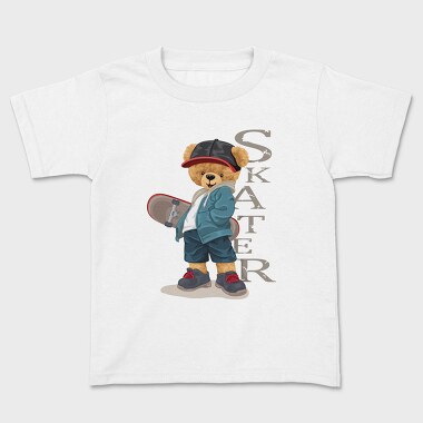Skateboarding Teddy, Tricou Copii