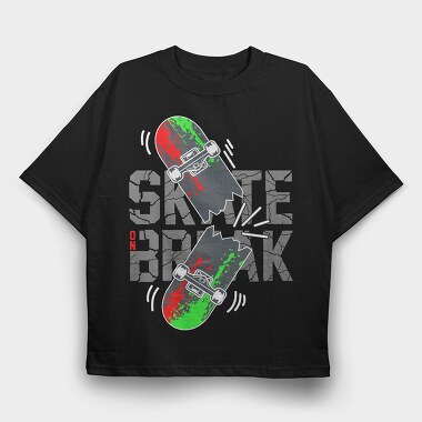 Skatebreak, Tricou Oversize Barbati (Unisex)