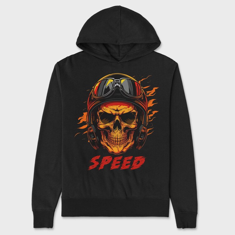 Speed Skull Racer, Hanorac Oversize Barbati (Unisex)
