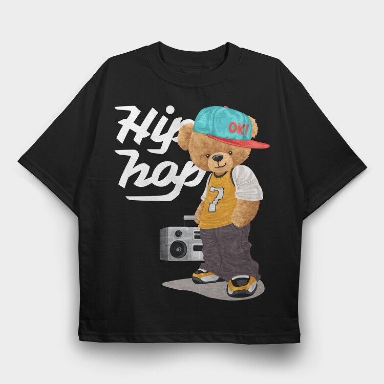 Teddy Boombox, Tricou Oversize Barbati (Unisex)