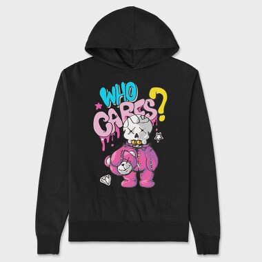 Who Cares Skull Bear, Hanorac Oversize Barbati (Unisex)