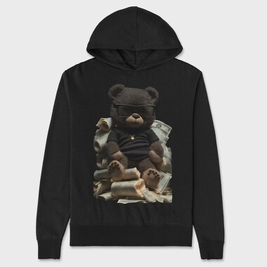 Teddy Bear Money, Hanorac Oversize Barbati (Unisex)