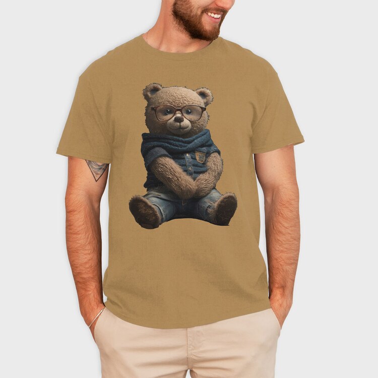 Teddy Glasses, Tricou Barbati (Unisex)