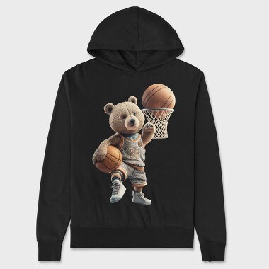 Teddy Bear Basket, Hanorac Oversize Barbati (Unisex)