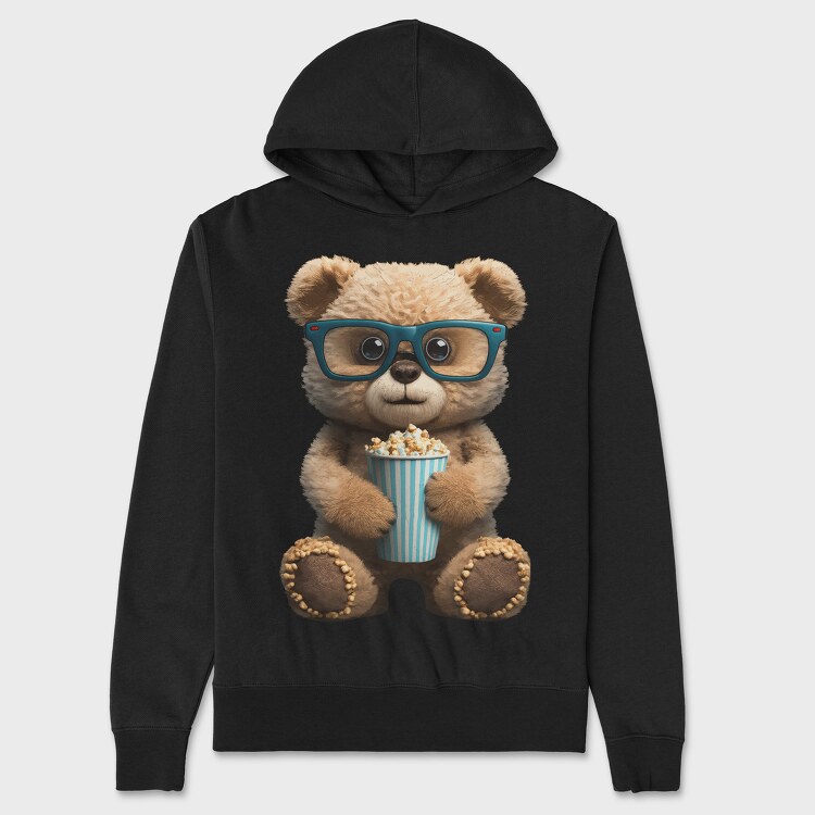 Teddy Bear Popcorn, Hanorac Oversize Barbati (Unisex)