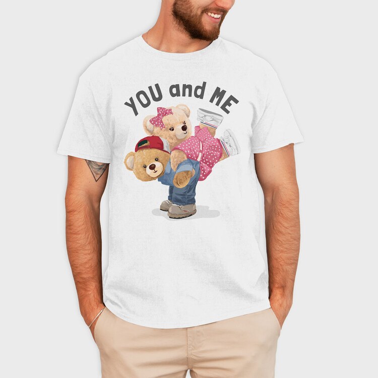 You And Me Bears, Tricou Barbati (Unisex)