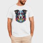 Colorful Dog Portrait, Tricou Barbati (Unisex)