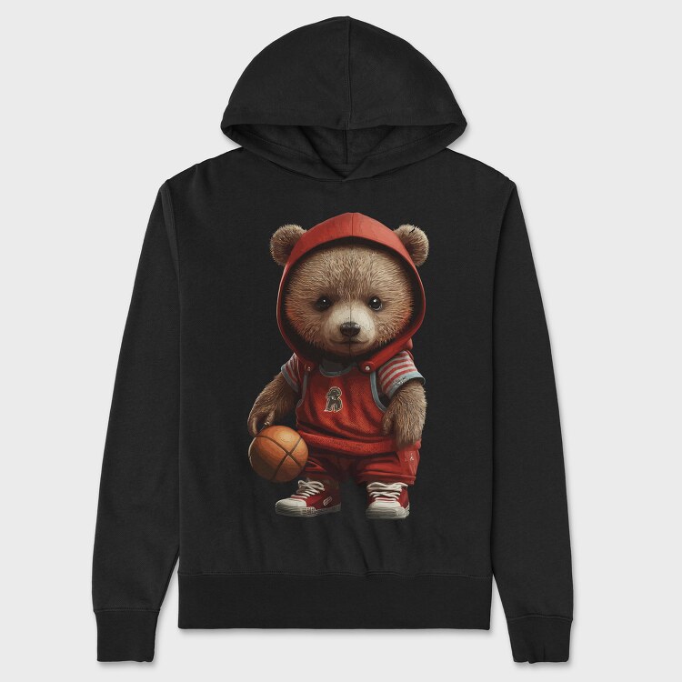 Teddy Bear Basketball, Hanorac Oversize Barbati (Unisex)