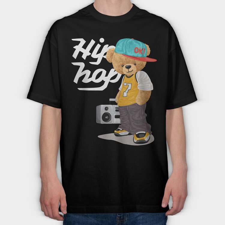 Teddy Boombox, Tricou Oversize Barbati (Unisex)