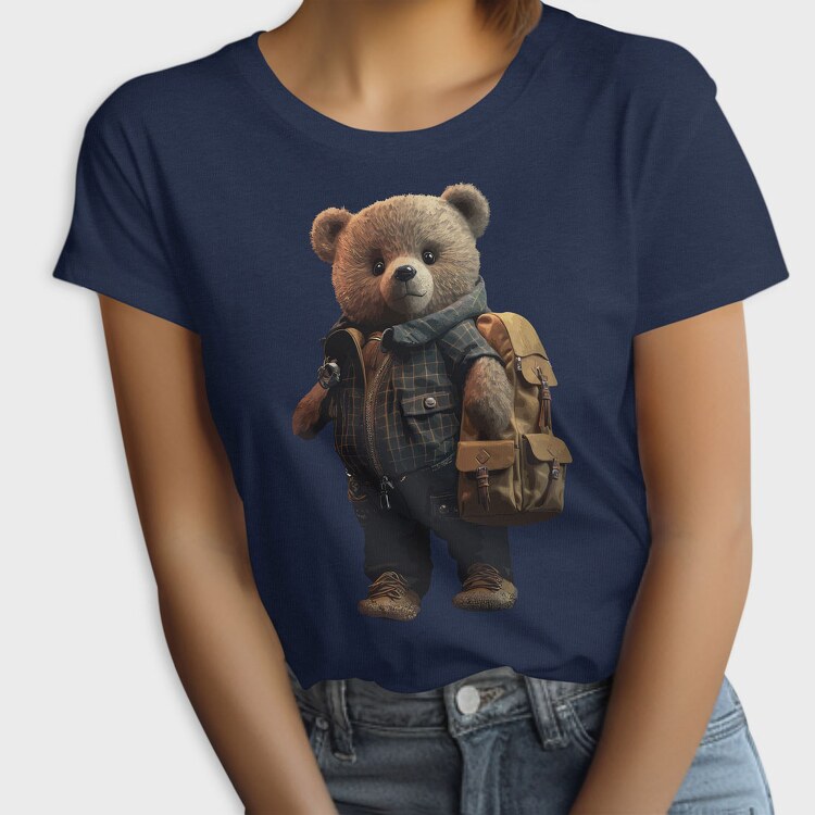 Teddy With Backpak, Tricou Femei