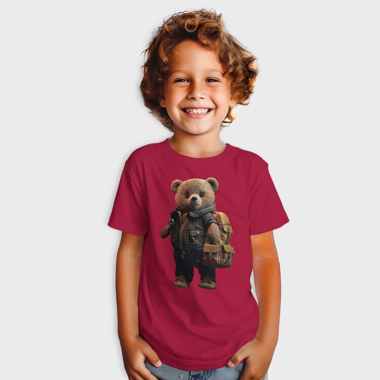 Teddy With Backpak, Tricou Copii