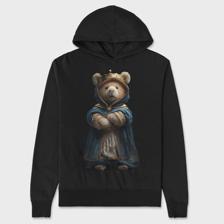 Regal Teddy Bear, Hanorac Oversize Barbati (Unisex)