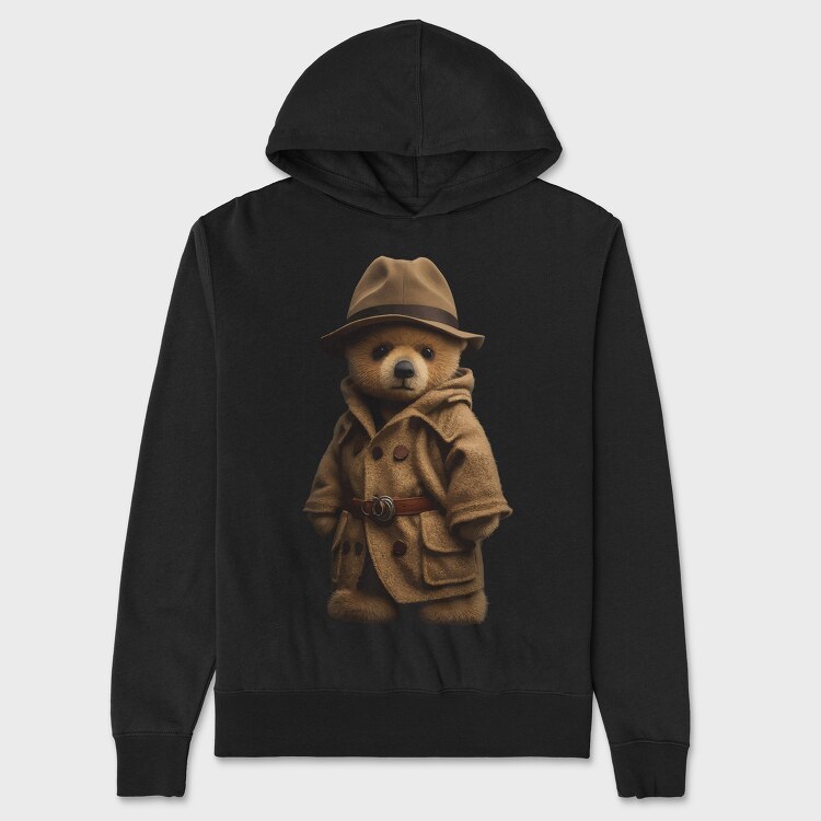 Detective Teddy, Hanorac Oversize Barbati (Unisex)