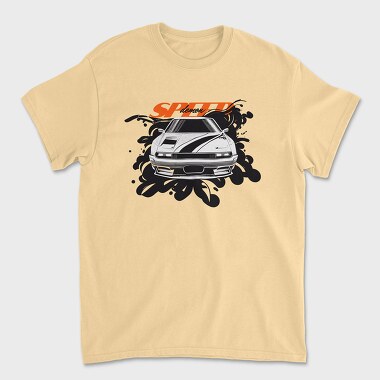 Futuristic Car Front Perspective Speed Demon, Tricou Barbati (Unisex)