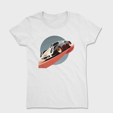 Geometric Forms and Formula Racing Car in Bauhaus, Tricou Femei